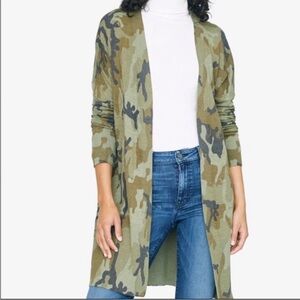 Sanctuary duster closureless camo sweater